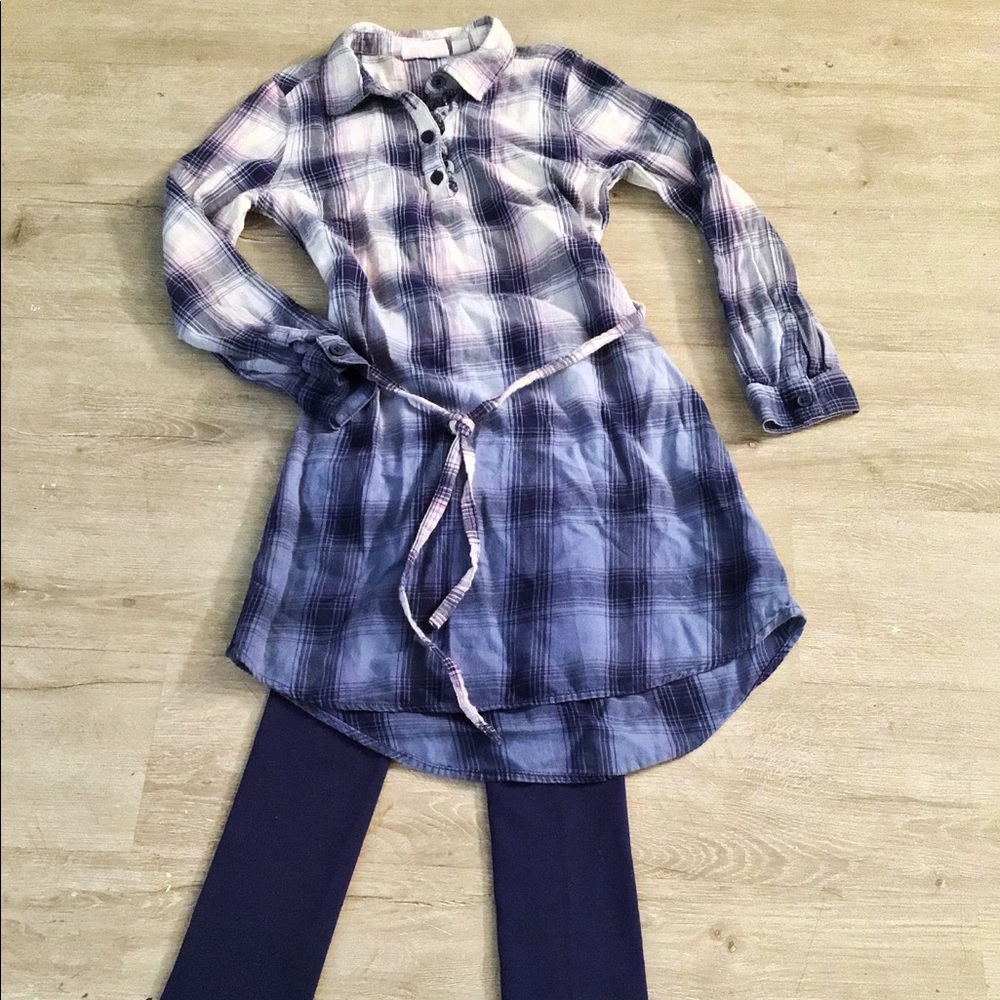 Children’s Place plaid dress and leggings